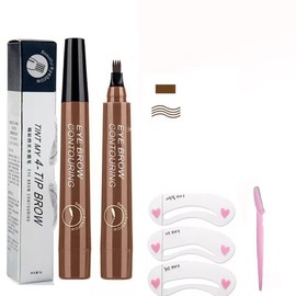 Eyebrow Pencil, Waterproof and Sweat-proof, Never Fade, Long Lasting Effect (Dark Brown Dress)