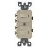 Leviton 15 Amp, 120/277 Volt, Duplex Style Two 3-Way Combination