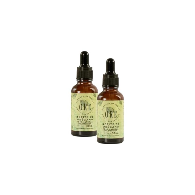 ORE Organic Oregano Oil Supplement, 100% Natural, 80% Carvacrol, Lippia
