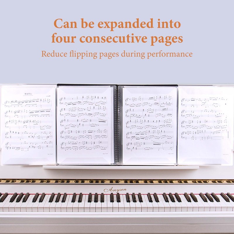 A4 Sheet Music Folder, 4 Page Expand, Writable Choir Folder,