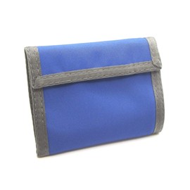 Rainbow of California Original Bifold Nylon Wallet. Made in USA (Royal Blue w/Foliage Trim)
