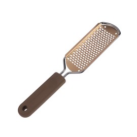 Healeved 1pc Multifunctional Stainless Steel Foot Exfoliator for Men and Gold Dead Skin and Callus Remover Portable Foot Care Tool Square Hole Design