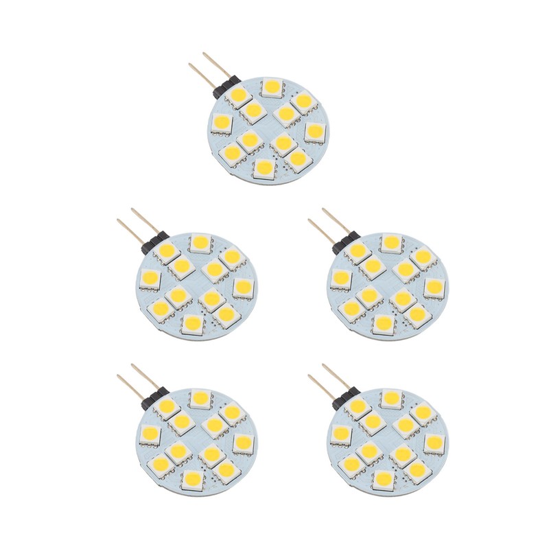 5pcs G4 LED Bulb 12V 2W Warm Light Energy Saving