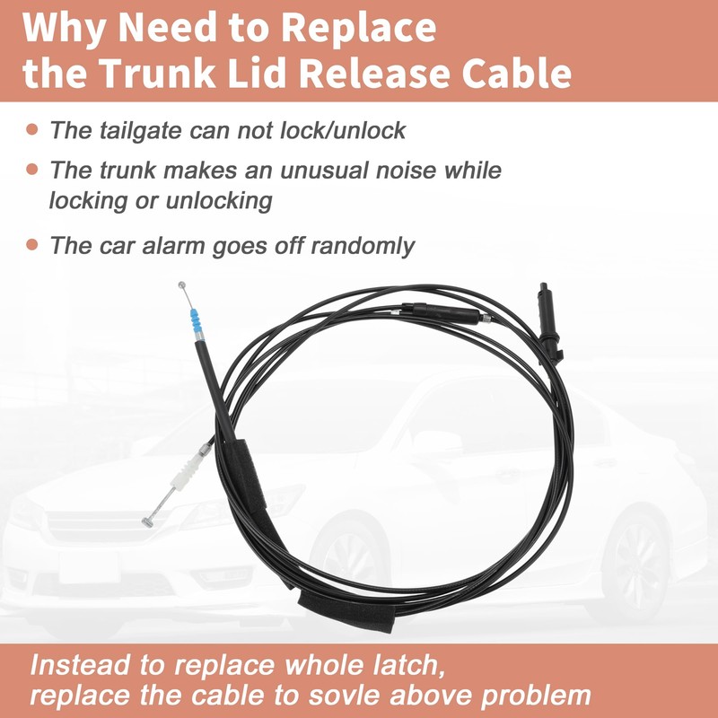 INFINAUTO NO.912-779 Fuel Filler Door and Trunk Lid Release Cable