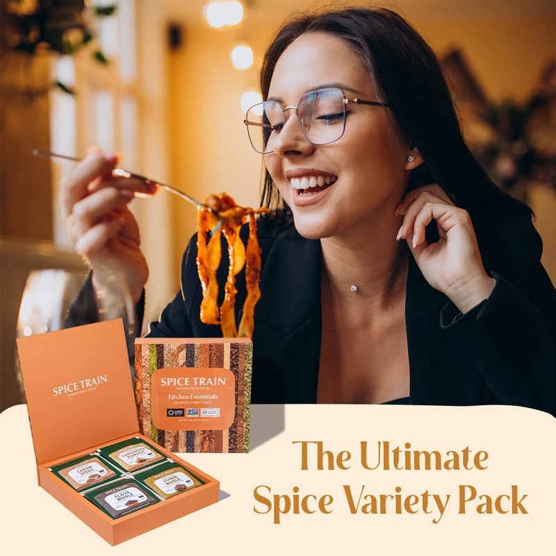 SPICE TRAIN, Assorted Spice Set – 20 Exotic Spices |