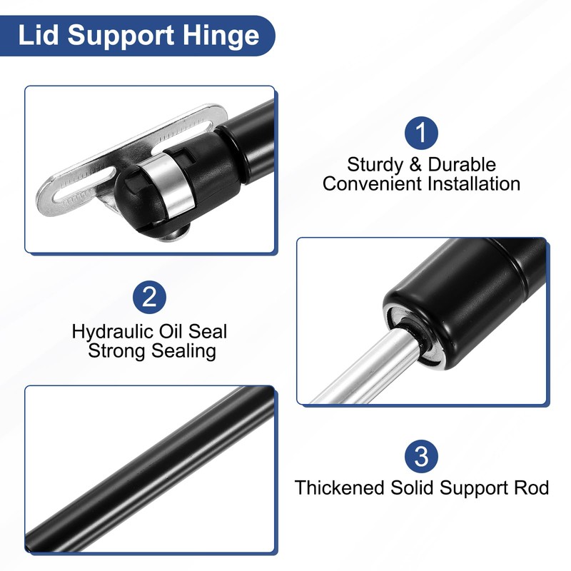 sourcing map 4Pcs Lid Support Hinges, 200N Gas Struts Soft