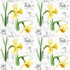 Anniversary House Tiflair Luxury Spring Napkins, Spring Daffodil Design, Thick