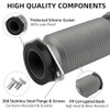 Flexible Garbage Disposal Drain Tube Replacement Kit for 1-1/2" Plumbing,