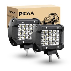 PICAA LED Work Light 2 x 4 Inch 10 cm 60 W 9D LED Light Bar 12 V 24 V 6000 K LED Additional Headlight Bar Spot LED Work Light Bar for SUV Offroad ATV UTV Tractor 4 x 4 Car