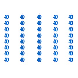 SHATCHI Age Hanging String 13th-90th Glitz Anniversary Birthday Metallic Shiny Foil Banner Party Door Wall Decorations Pack of 6, Blue