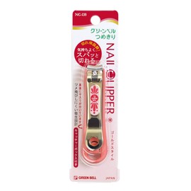 Gold Nail Clippers, Size M, Pink NC-135