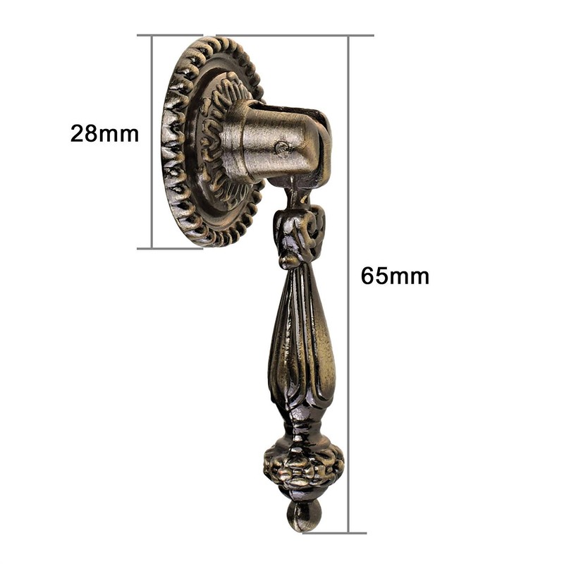 CellCase 4 Pieces Antique Style Bronze Metal Drawer Tear Drop