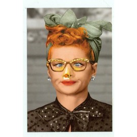 I LOVE LUCY-LUCY'S FAKE NOSE ON FIRE-IN COLOR--4"X6"-(