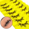 7 Pairs Clear Band False Eyelashes, Cat Eye, Natural Artificial