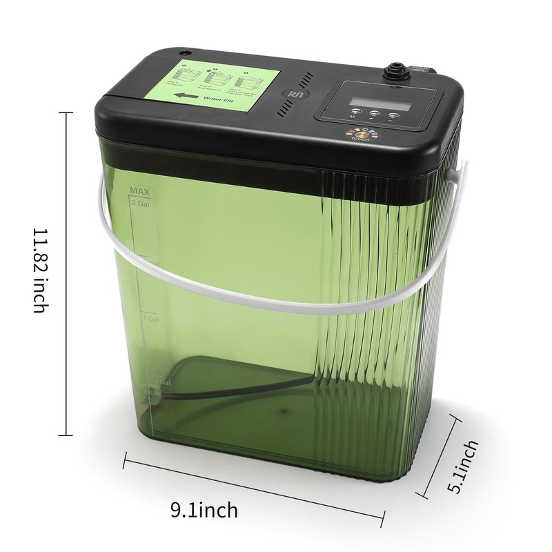 RUNWUSHENG Reptile Misting System - 2-Gallon Large Water Tank, 3