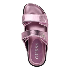 Guess Women's FABULA Flat Sandal, Medium Pink 660, 8