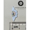 HaFLoNa Set 8Pcs 3D Christmas Flowers Nails Charms With Rhinestone