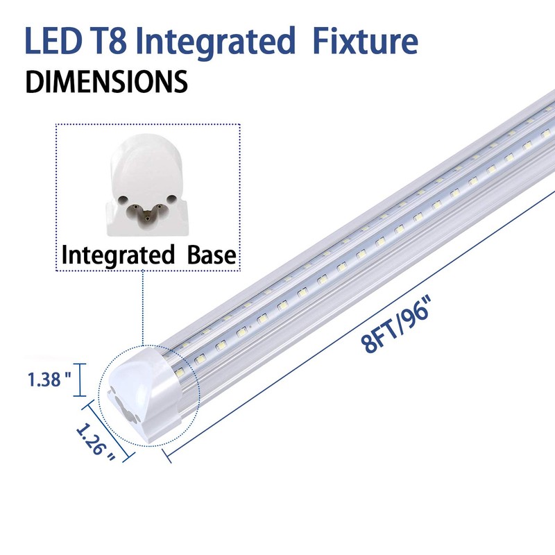 TRLIFE 8FT LED Shop Light Fixtures, 72W LED Tube Light