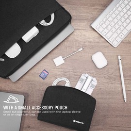 NIDOO 13-14 inch Laptop Sleeve Case Notebook Bag for 13" MacBook Air / 13.5" Surface Book 2 3 / 13.5" Surface Laptop 2 3 4 / 13.3" ThinkPad L380 L390 Yoga / 13.9" Yoga C930, Dark Grey