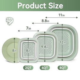 madesmart Lavabo plegable, lavabo plegable para lavar platos, cuencos, cubiertos y productos, diseño emergente que ahorra espacio con asas de fácil ag