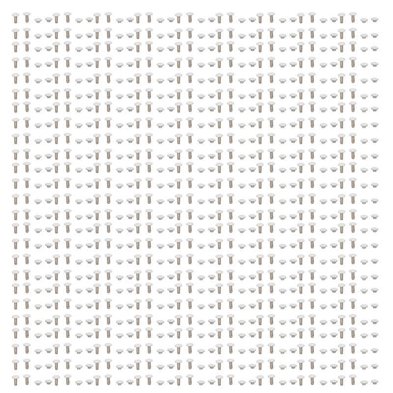 500 Sets Leather Rivets 6x8mm Iron White Round DIY Plating