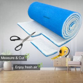 Premium Air Vent Polyester Filter Roll MERV 8 HVAC Furnace Filters Cut to Fit for Floor Registers, RV, AC, Ceiling, Grilles and Wall HVAC Furnace Vents (12" x 90")