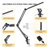 TROPICALTREE LED Desk Lamp for Home Office, Clamp-On with 5