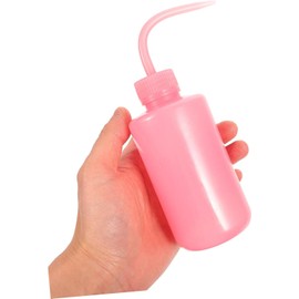 Botellas para Limpieza de Pestañas de 250ml Abs Resistentes a Altas Temperaturas Boquilla Curva Antigoteo para Uso Profesional y Personal, Paquete de 8 Piezas Rosa