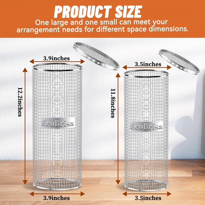 EcoBrisa 2pack Underground Worm Composting Bin Inground Metal Compost Bin