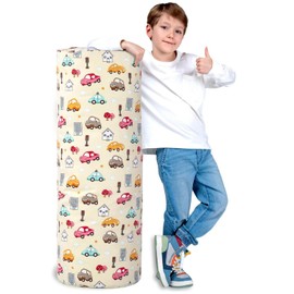 Lansls Bean Bags/Storage for Plush Toys, Pillar Storage for Plush Toys, Things and Seats for Children, Boys and Girls, Sailing Cotton, Soft Seats and Play Sofas (without Padding) (A)
