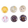 Outanaya 6Pcs Retro Tinplate Jars with Lid Storage Box for