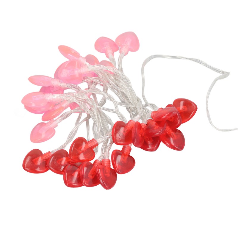 Red Heart Fairy Lights Romantic Battery Powered Love String Lights