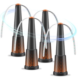 Cycluminor Fly Fans for Tables,Portable Fly Fan for Outdoor Indoor Table,Batteries Powered Food Fans with Holographic Blades,Keep Flies Away for Picnic,Party, Kitchen,Camping, BBQ,4 Pack-Terra Cotta