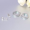 CiNily 2 Pairs Hoop Earring Set for Women Blue Opal