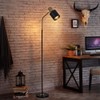 O'NEELDY Modern Industrial Floor Lamp 65" Black Standing Lamp, Black