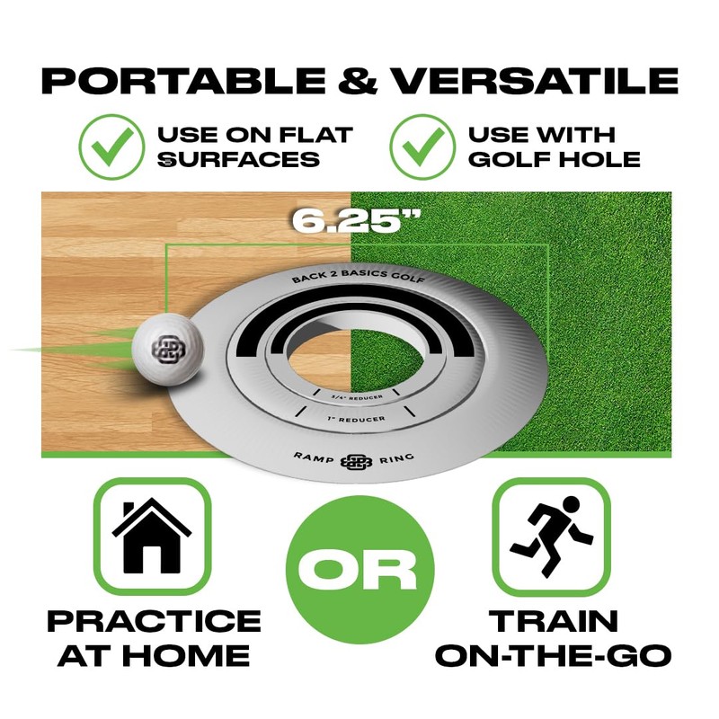 3-Piece Putting Ring Set, Putting Green Indoor Ramp Ring &