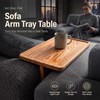 Solid Pine Wood Couch Tray, 8"x12" Sofa Tray with Foldable