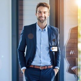 Badge Holder with Card Holder Lanyard Extendable with ID Card Holder Clip ID Card Holder for 2 Cards Retractable Badge Holders ID Card Holder Black Pack of 6