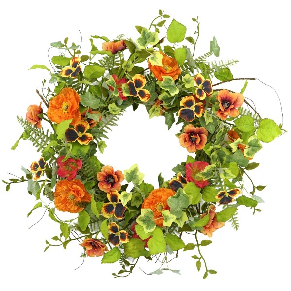 Wreathdream 20 Inches Spring Wreath for Front Door Summer Wreath