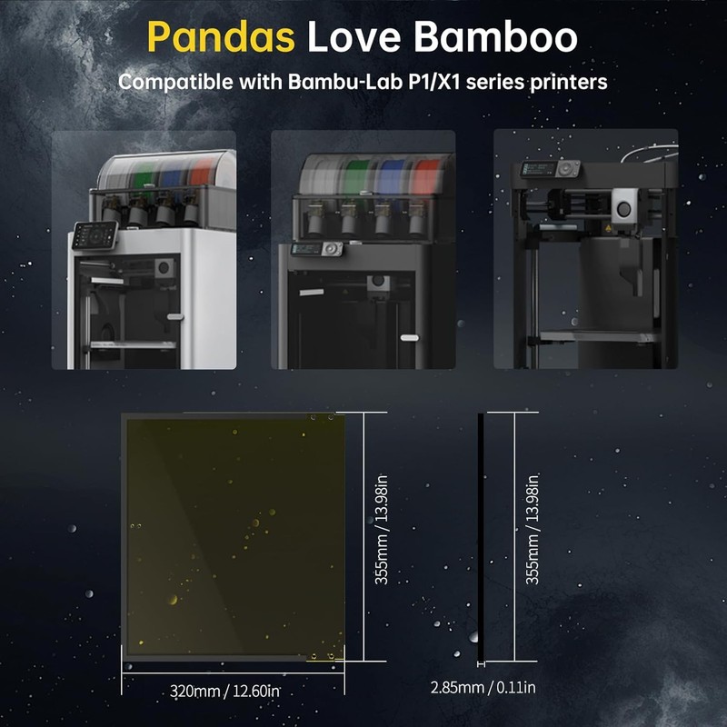 BIQU Panda Door for Bambu-Lab X1C X1E P1S P1P 3D