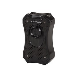LIGHTERUSA Lotus Emperor Quad Flame Table Top Lighter (Black)