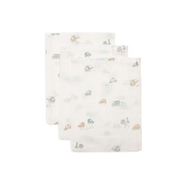 Jollein Waschlappe Baby - On The Go - 3er Pack - 15x20cm - 100% Baumwolle - Waschhandschuh Baby - OEKO-TEX Zertifiziert