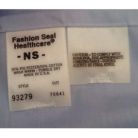 FASHION SEAL QTY 3 FASHION SEAL NS HOSPITAL GOWN 50 Polyester 50 Cotton Style 93279 Snap Back