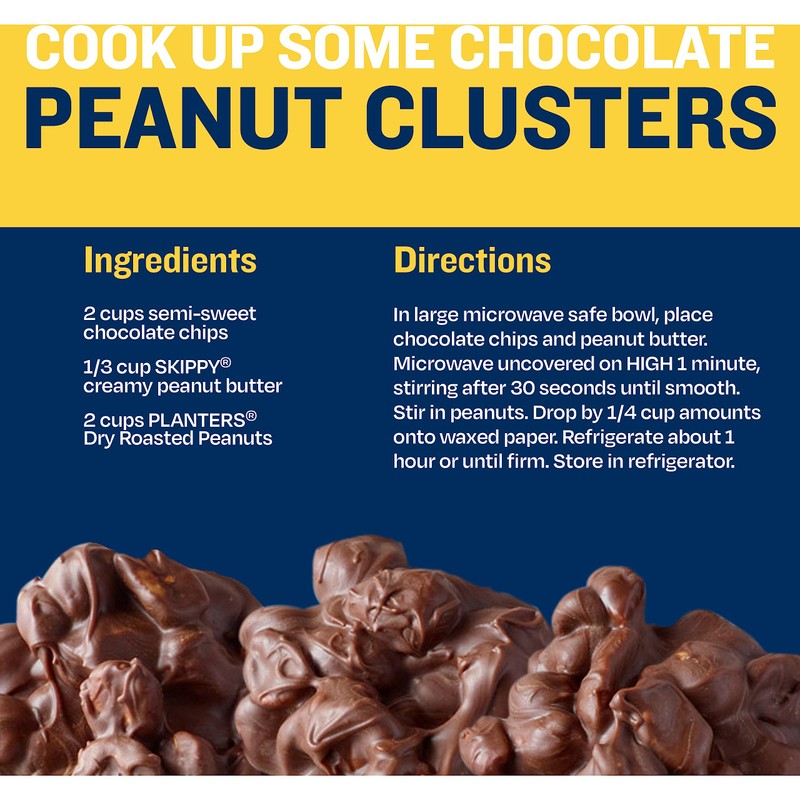 PLANTERS Dry Roasted Peanuts, Plant-Based Protein, Dry Roasted Peanut Snacks,
