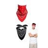 Honwor 2PCS Paisley Bandanas - Pirate Head Scarf for Men