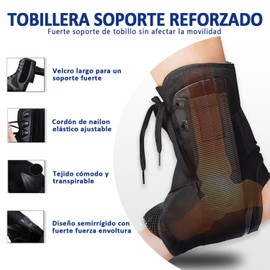 Tobillera Ortopedica, Tobillera para Esguince con Agujetas, Tobillera Deportiva de Compresión Ajustable, Tobillera Estabilizadora Protector para Mujer y Hombre(1 unidad) (Medium)