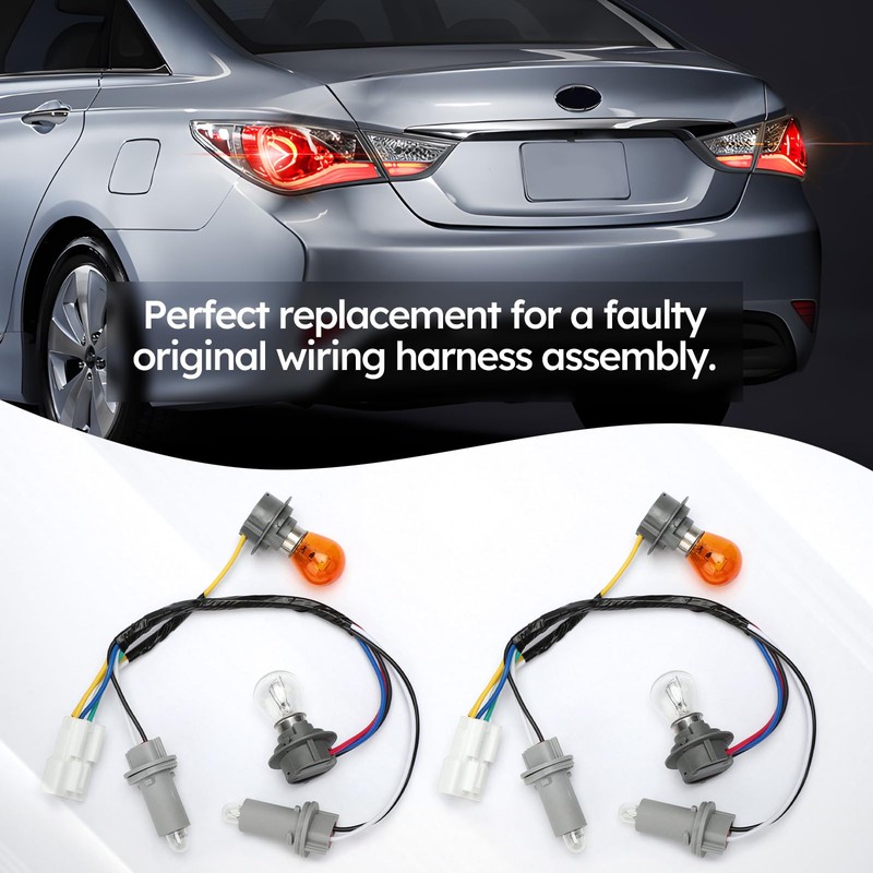 X4XZ 92450-3Q000 2PCS Tail Light Lamp Wiring Harness with 8
