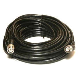 PCCABLES.com 50FT BNC Twist On Male to Male RG58 Coax Coaxial Cable Cord 50 Ohm Black A/U