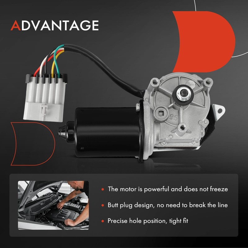 A-Premium Front Windshield Wiper Motor Compatible with Kenworth T660 2008-2017,