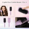Cepillo para cabello rizado para mujeres,Curly hair brush (Morado)